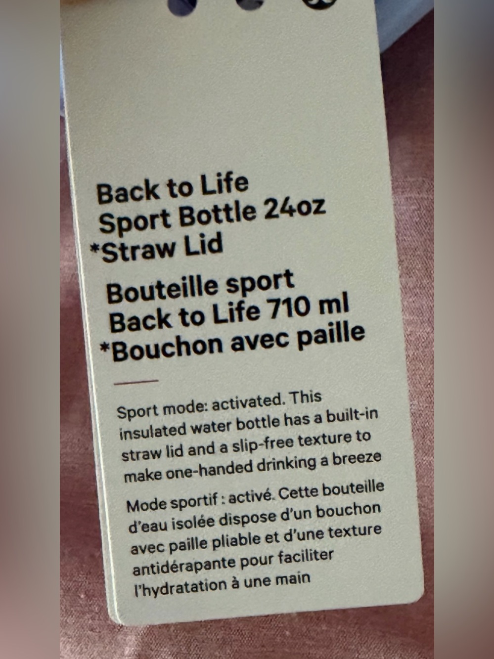✨NWT✨ Lululemon: Back to Life Sport Bottle 24oz Straw Lid *Print - Picture 8 of 11